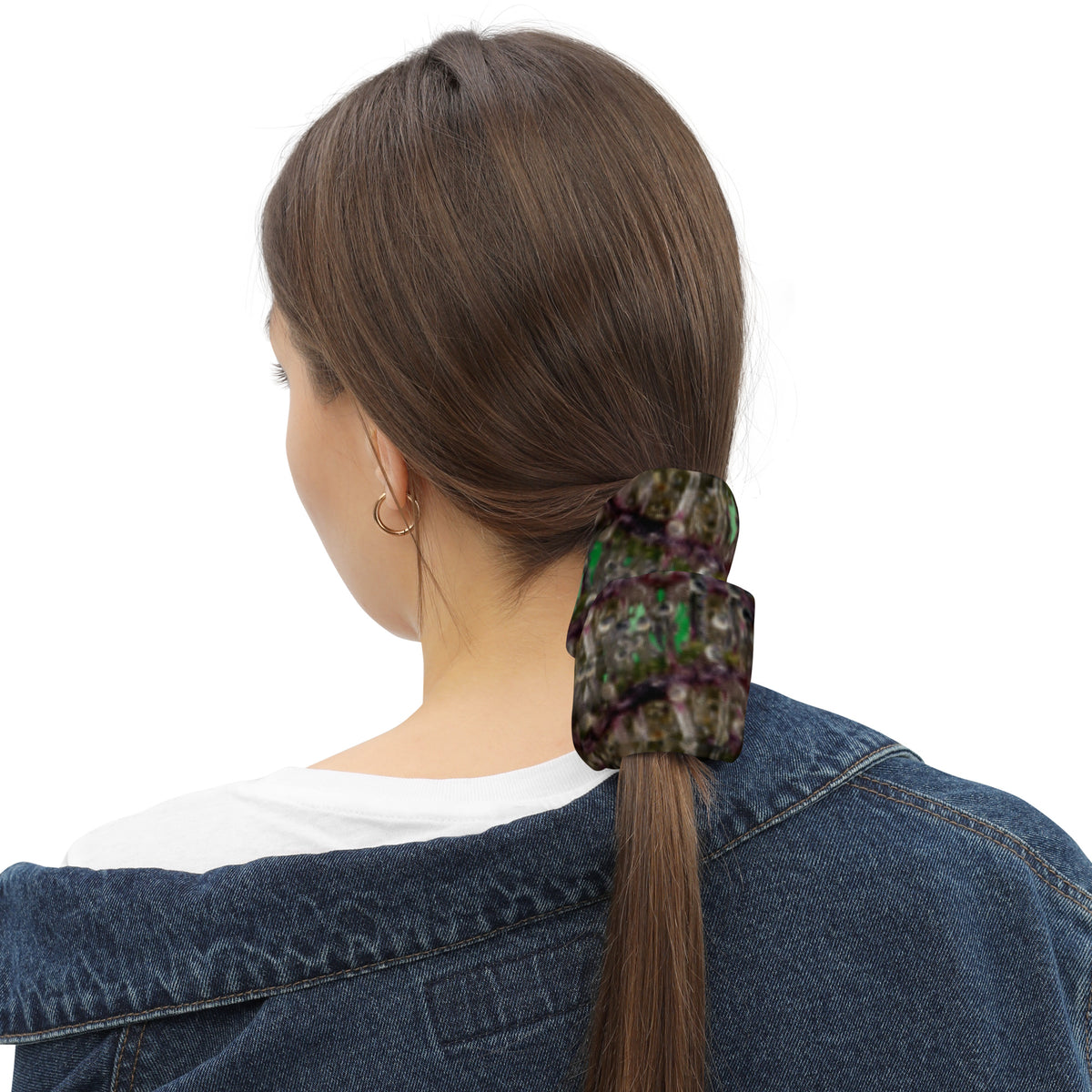 White Dripping Bud Neck Gaiter by BudWear featuring an all-over dripping cannabis leaf print for stylish face and neck coverage.