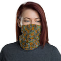 White Cuffs & Bud Neck Gaiter by BudWear featuring an all-over colorful print, made of soft, stretchy fabric for versatile wear.