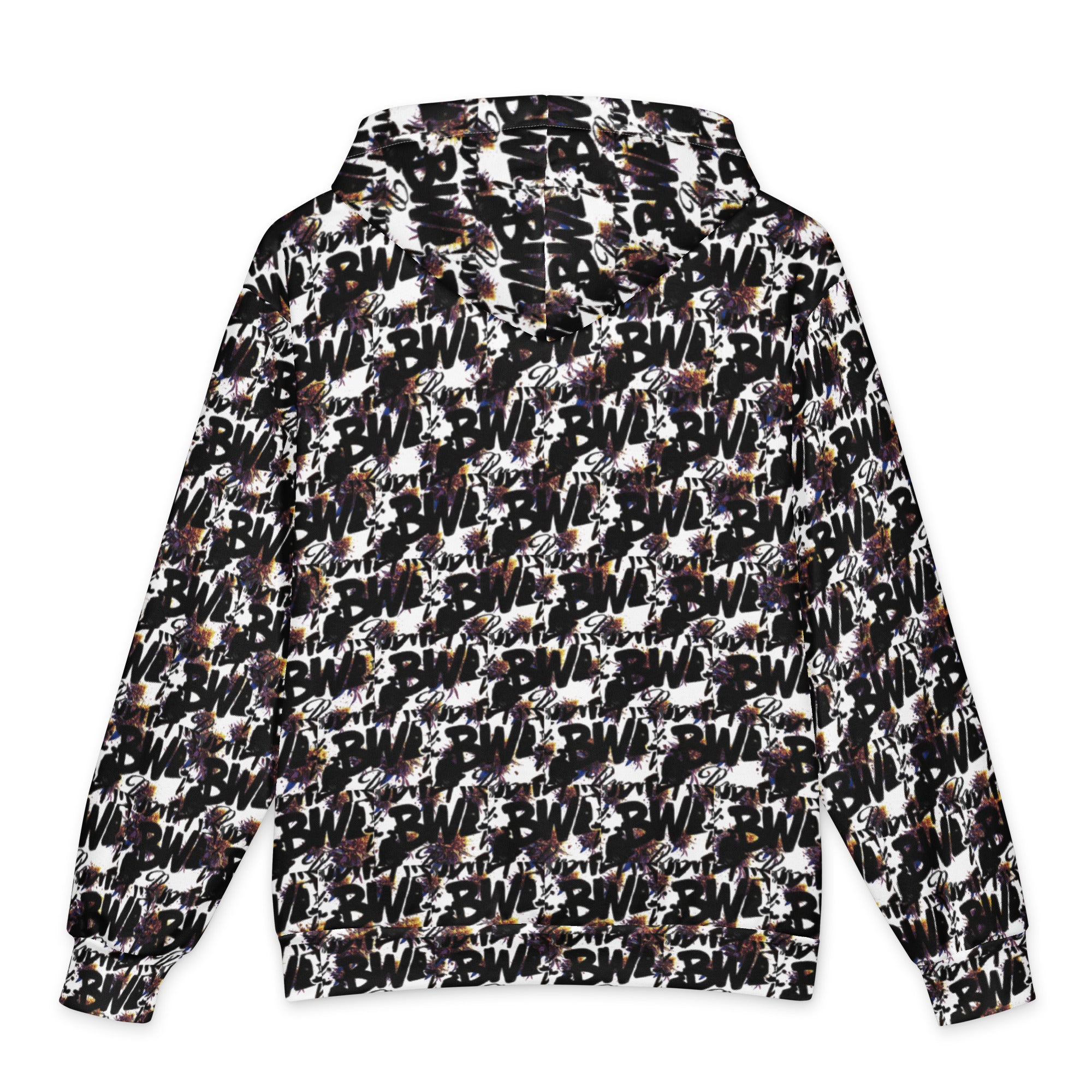Signature oversized cotton hoodie with botanical print