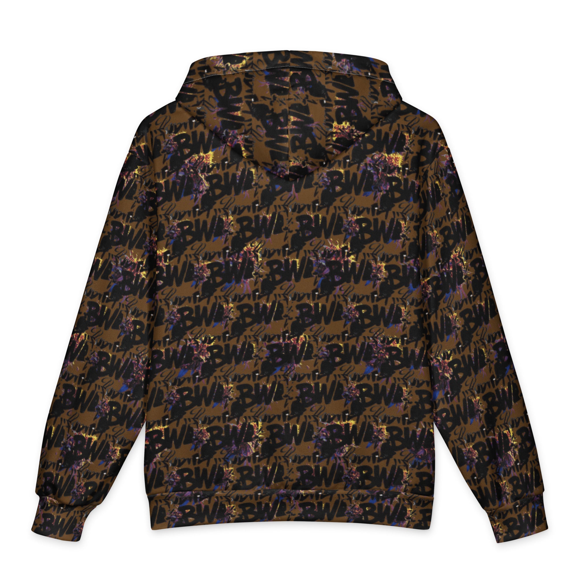 Oversized cotton hoodie with botanical print, relaxed streetwear fit