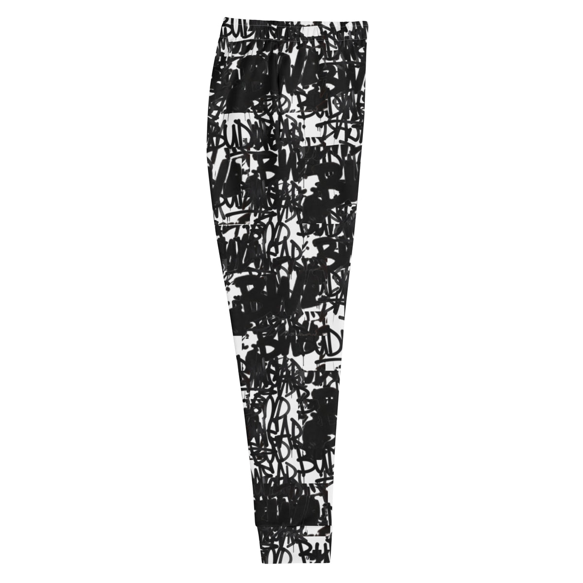 Recycled white women’s joggers with all-over BudWear signature print, featuring a comfortable cut-sew design and stylish pattern.