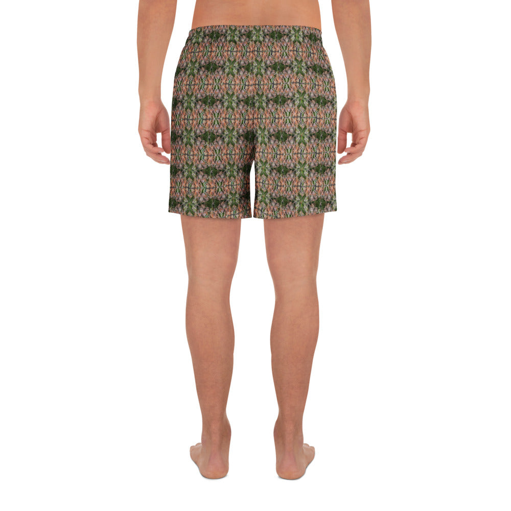 Unisex Buddy Athletic Long Shorts by BudWear featuring an all-over white print, designed for active wear and comfort.