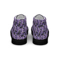 Purple-haze women's high-top canvas shoes by BudWear, showcasing black back detail and casual sneaker style.